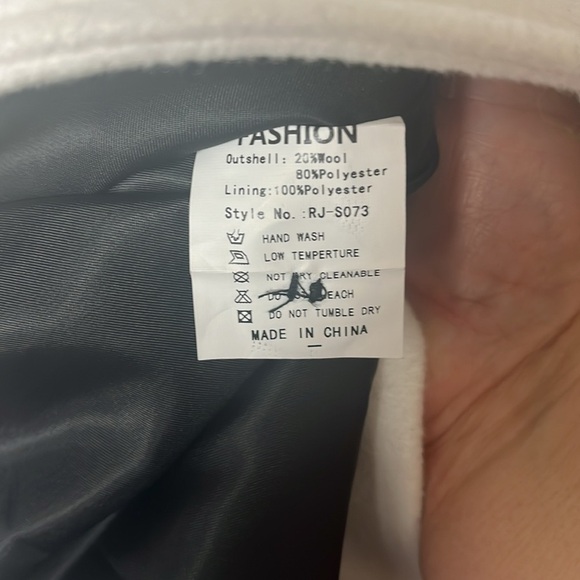 NWT MEN Springrain overcoat 3 button closure pockets lined Sz 2XL White - Picture 9 of 13